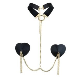 Choker z motywem serca – Czarny