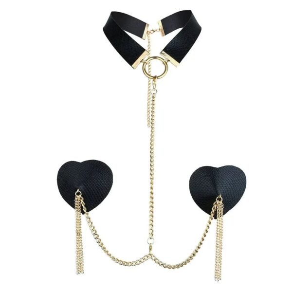 Choker z motywem serca – Czarny