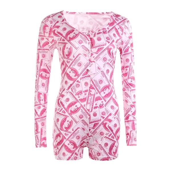 Romper damski w banknoty – Różowy