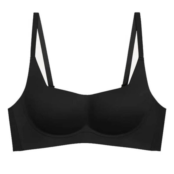 Bezszwowy biustonosz push-up z regulowanymi ramiączkami – Czarny